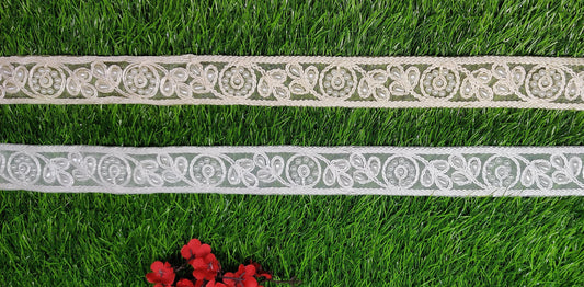 9 yard 3.0 cm wide Indian Saree Border Boho Lace Embroidery Ribbon Cushion Table runner curtains wedding Sewing Crafting Trim Headbands