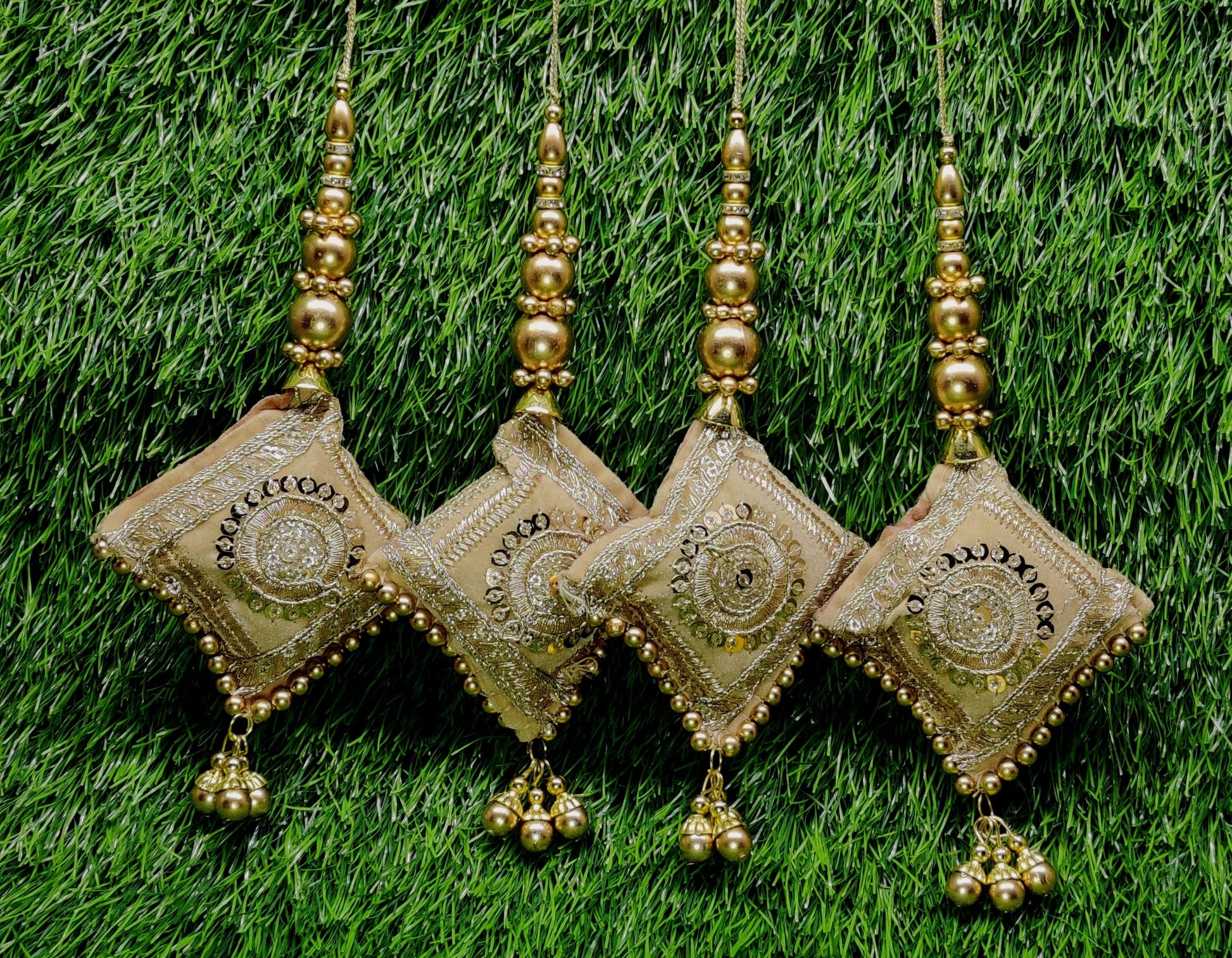 Indian Handmade Latkan Tassels for Saree Blouse Lehenga HandBags Hangings Dupatta Decoration Bridal Wedding dress for Women pair of 2 pcs