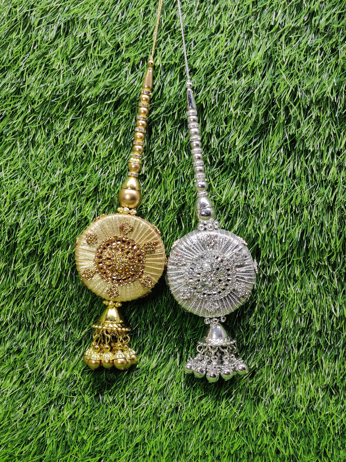 Indian Handmade Latkan Tassels for Saree Blouse Lehenga HandBags Hangings Dupatta Decoration Bridal Wedding dress for Women pair of 2 pcs