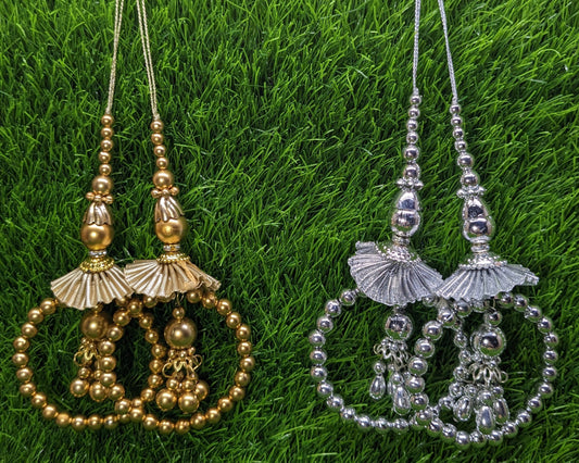 Indian Handmade Latkan Tassels for Saree Blouse Lehenga HandBags Hangings Dupatta Decoration Bridal Wedding dress for Women pair of 2 pcs
