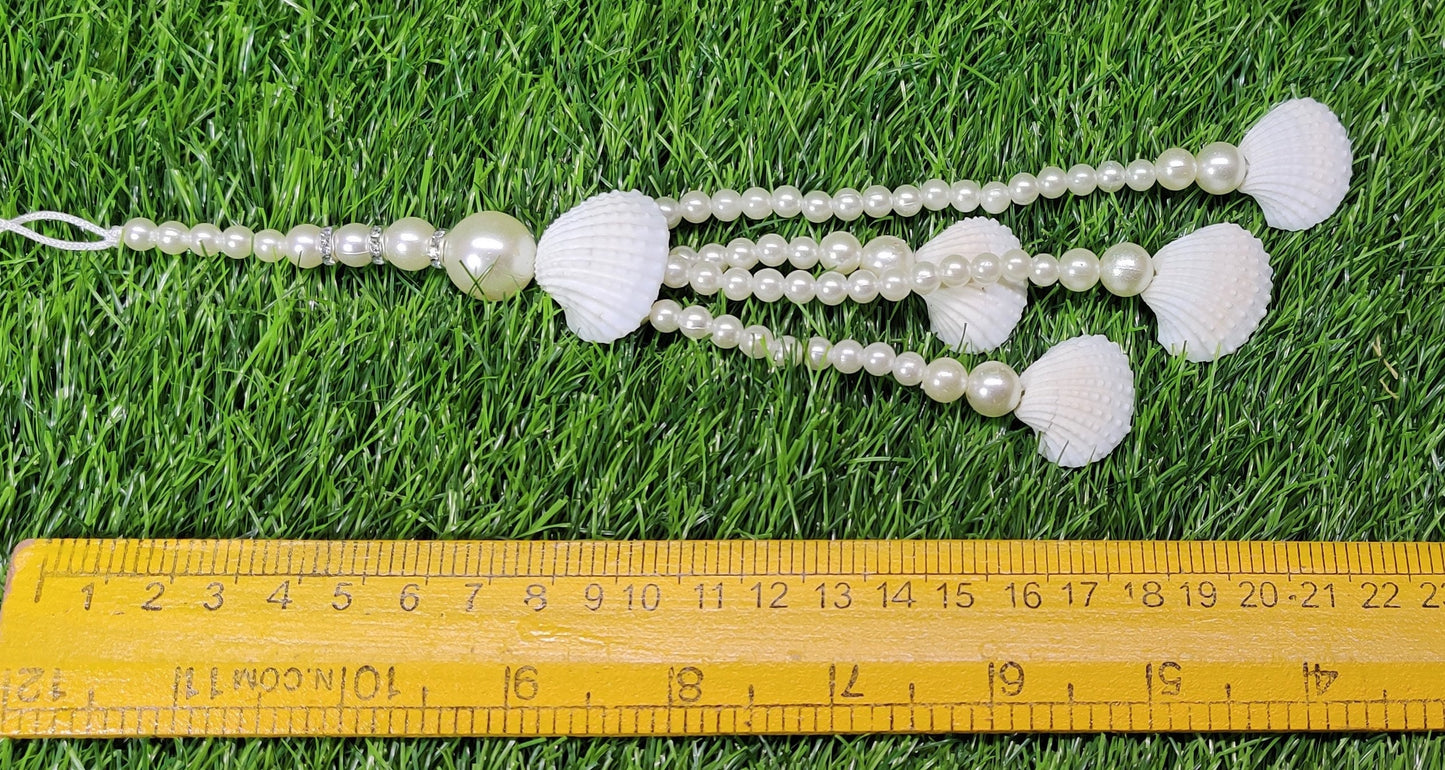 Indian Handmade White Pearl Latkan for Saree Blouse Lehenga HandBags Dupatta Decoration Bridal Wedding dress for Women pair of 2 pcs