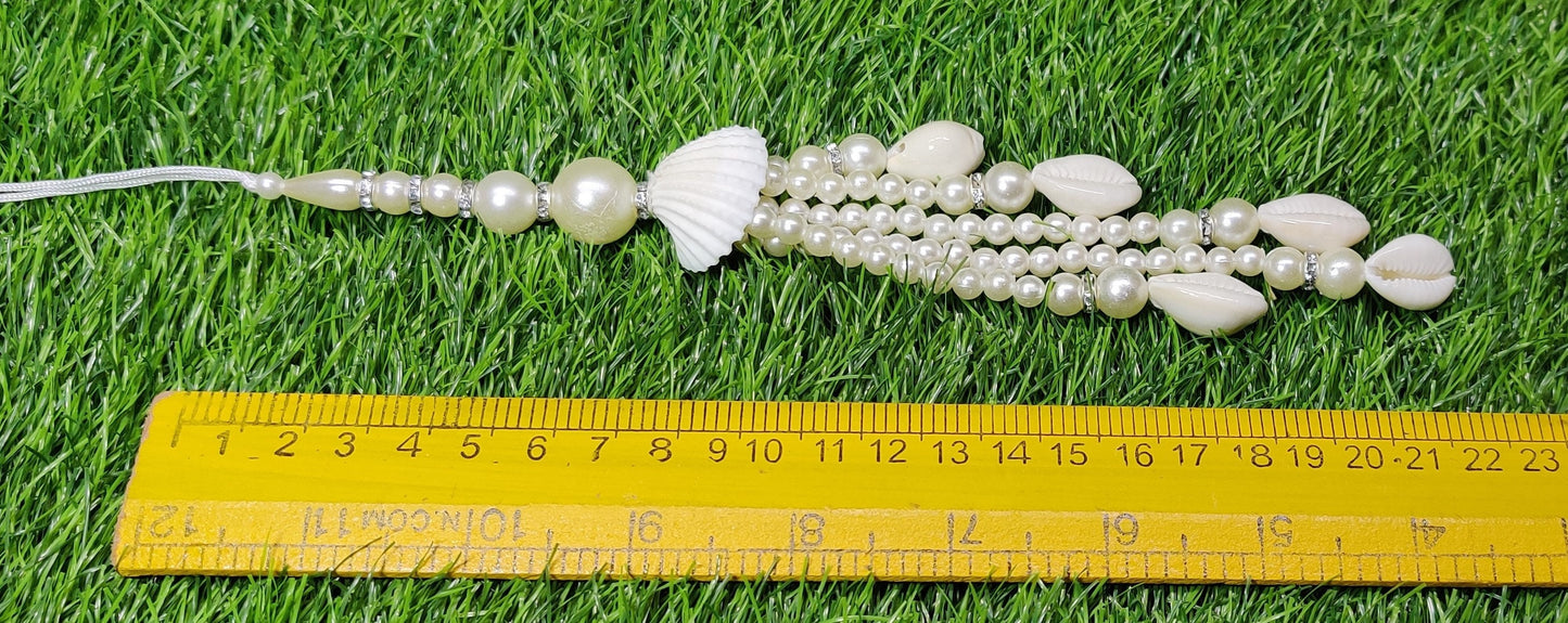 Indian Handmade White Pearl Latkan for Saree Blouse Lehenga HandBags Dupatta Decoration Bridal Wedding dress for Women pair of 2 pcs