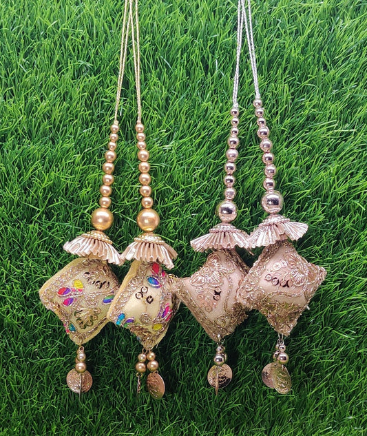 Indian Handmade Latkan for Saree Blouse Lehenga HandBags Dupatta Decoration Bridal Wedding dress for Women pair of 2 pcs