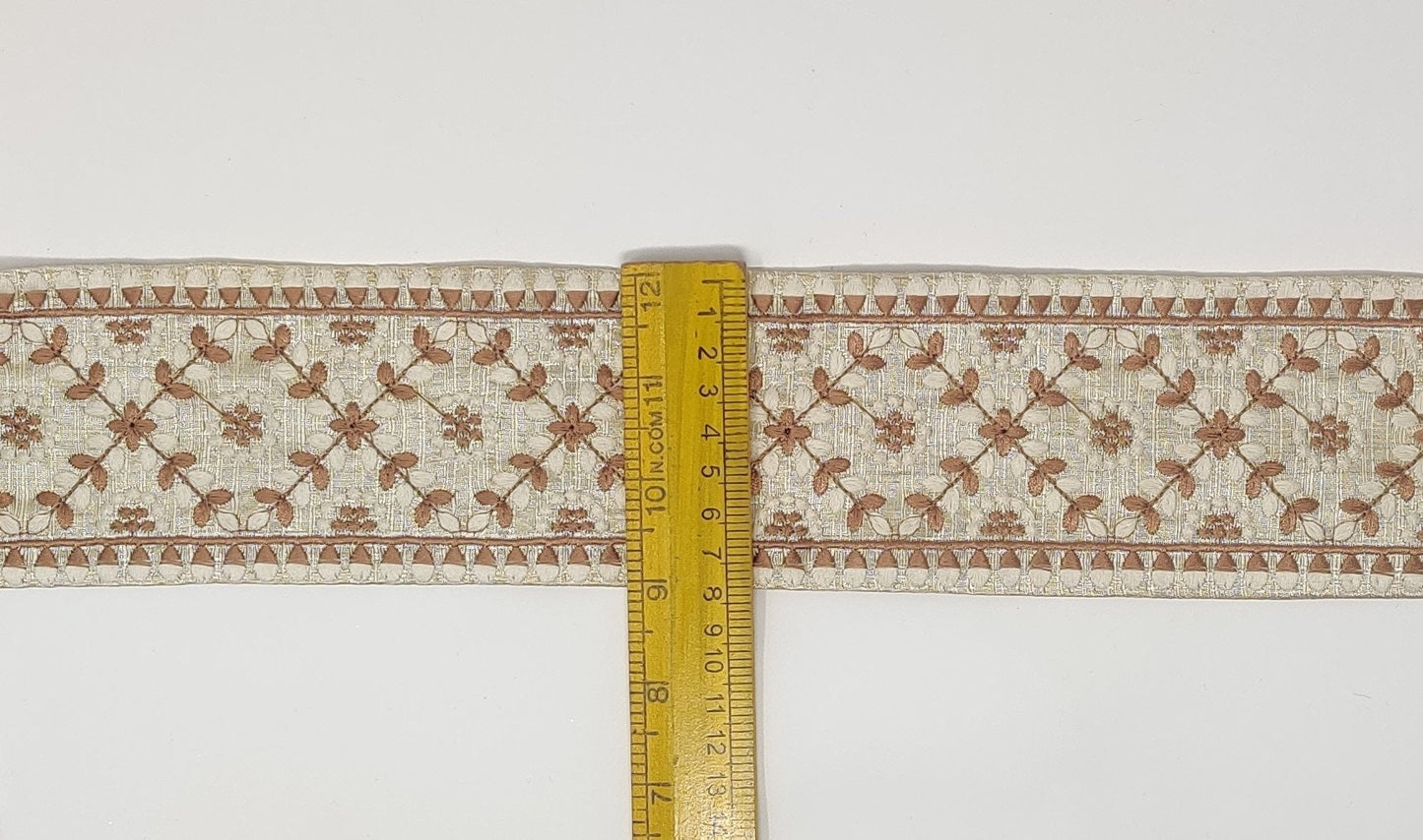 3 yard 8.0 cm wide Indian Saree Border Boho Lace Embroidery Ribbon Cushion Table runner curtains wedding Sewing Crafting Trim Headbands