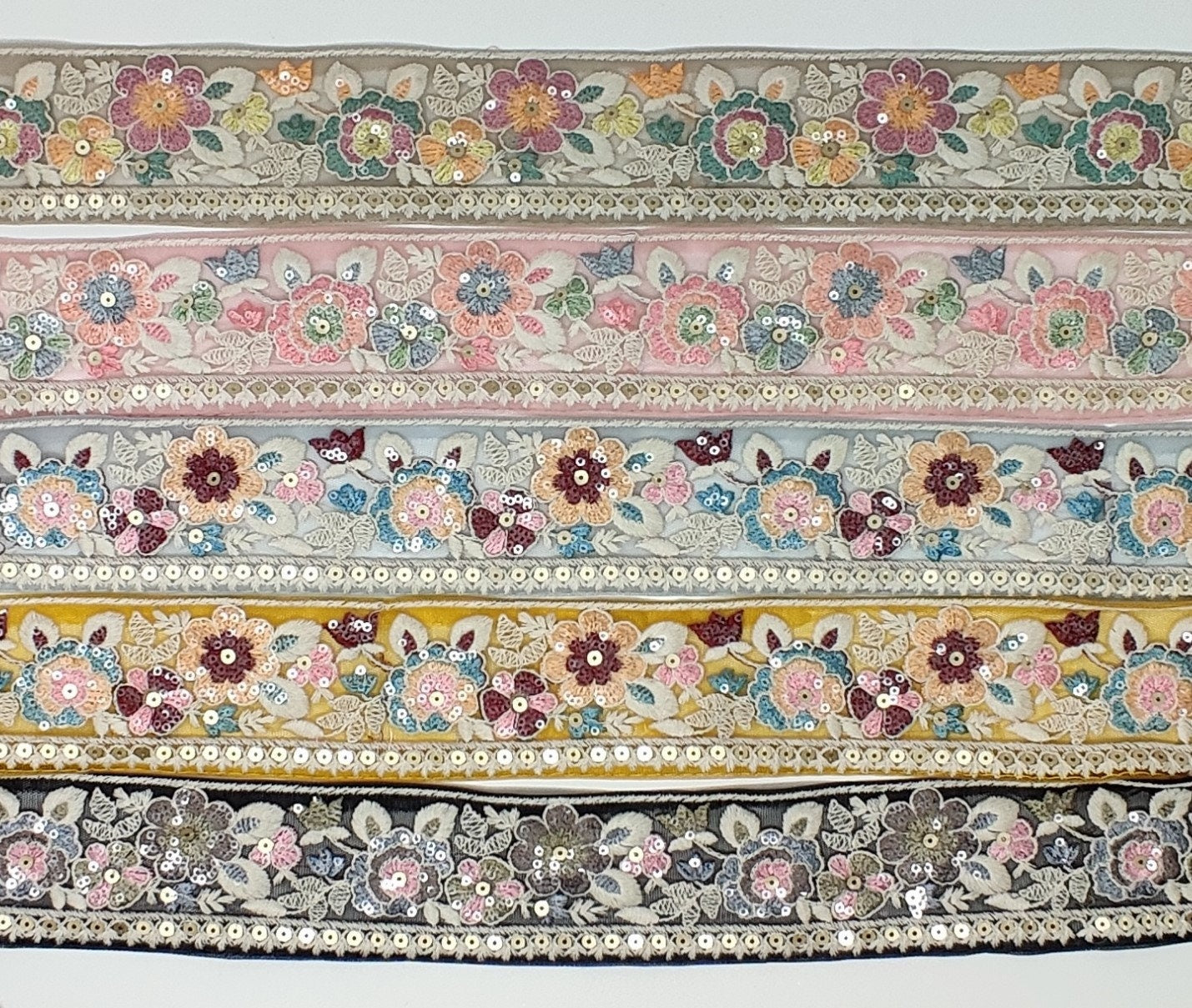 3 yard 6.0 cm wide Indian Saree Border Boho Lace Embroidery Ribbon Cushion Table runner curtains wedding Sewing Crafting Trim Headbands