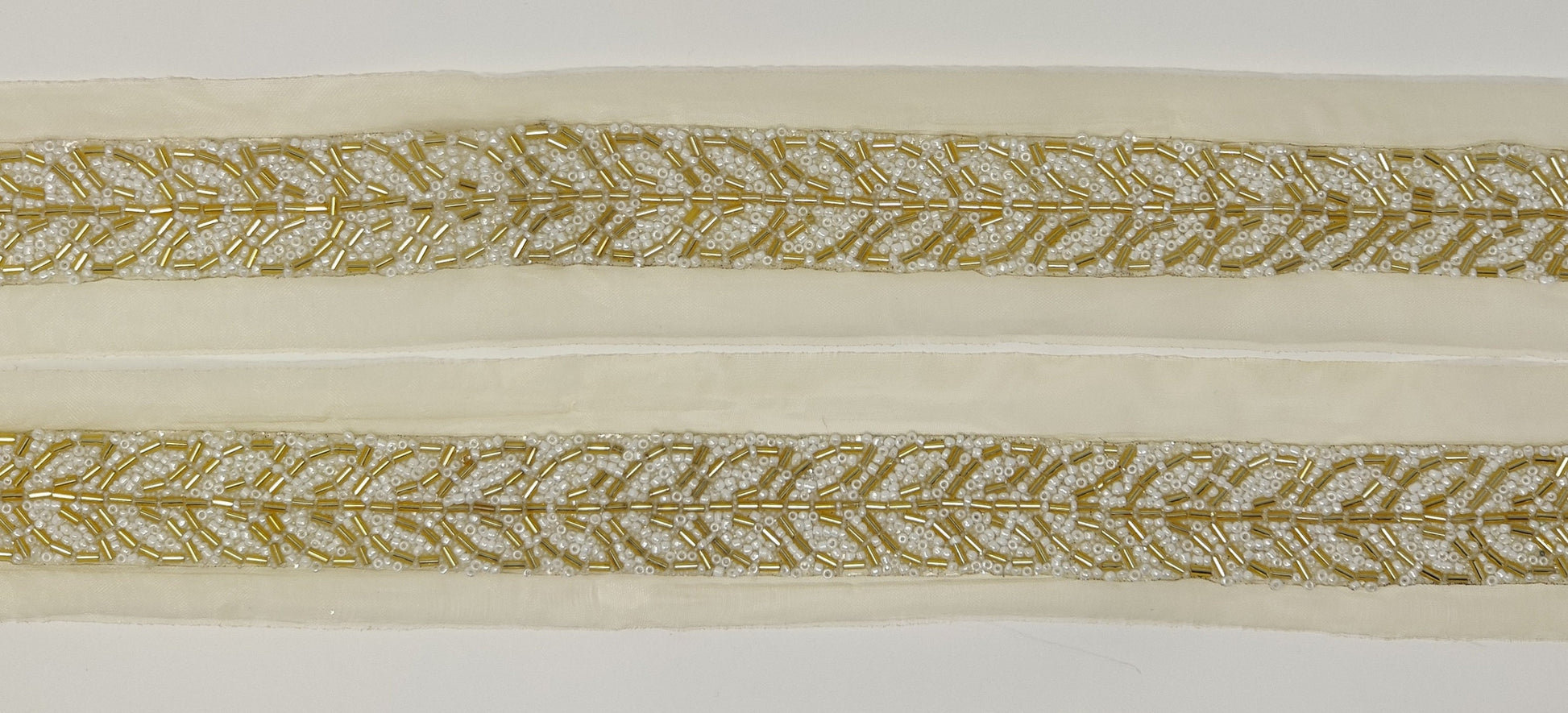3 yard 2.5 cm wide Decorative Glass & Beaded Bridal Dress Belt Wedding ribbon Indian Laces Costume Crafting Sewing home décor
