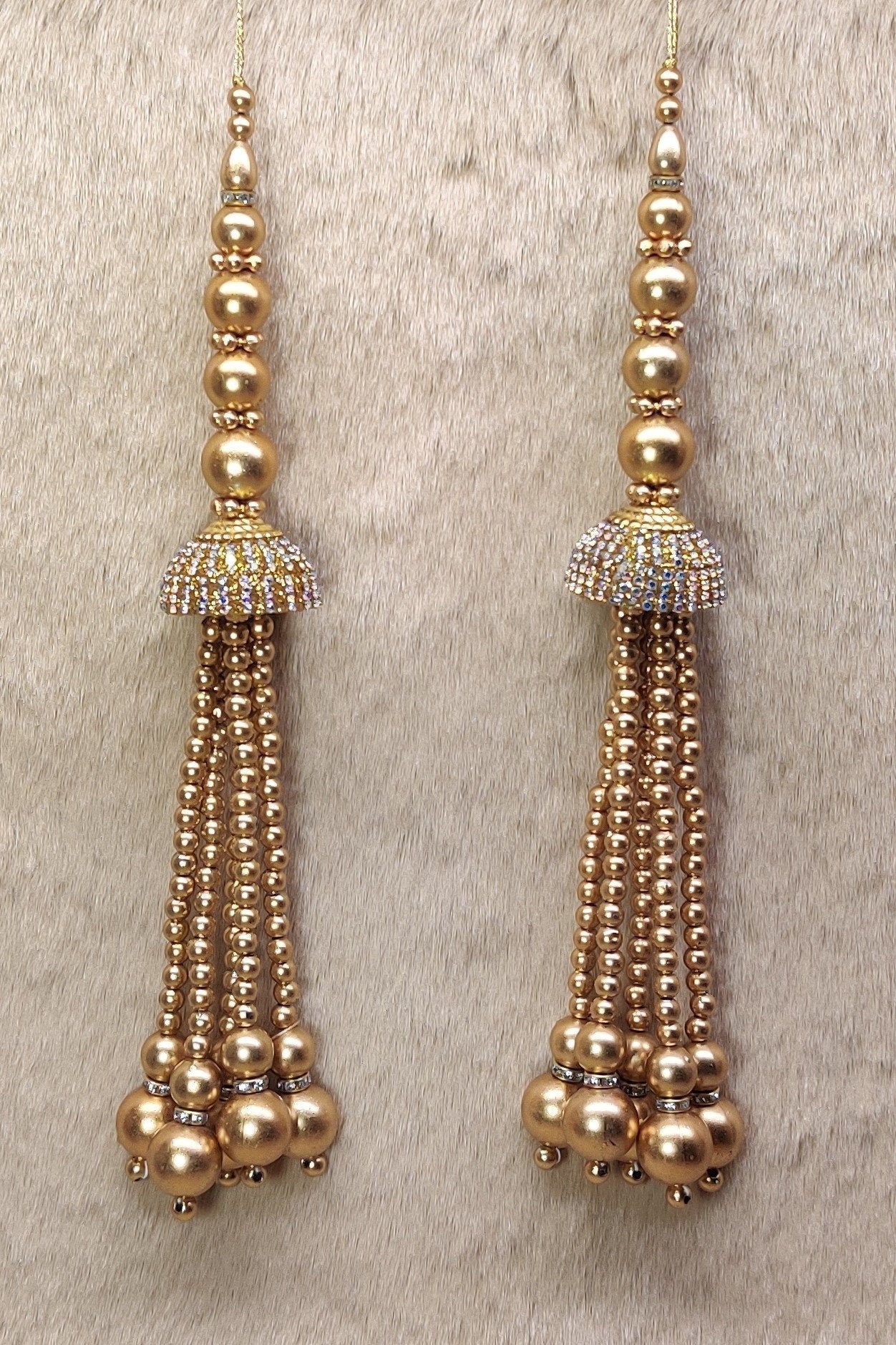 Indian Handmade Latkan for Saree Blouse Lehenga HandBags Dupatta Decoration Bridal Tassel Wedding dress for Women pair of 2 pcs