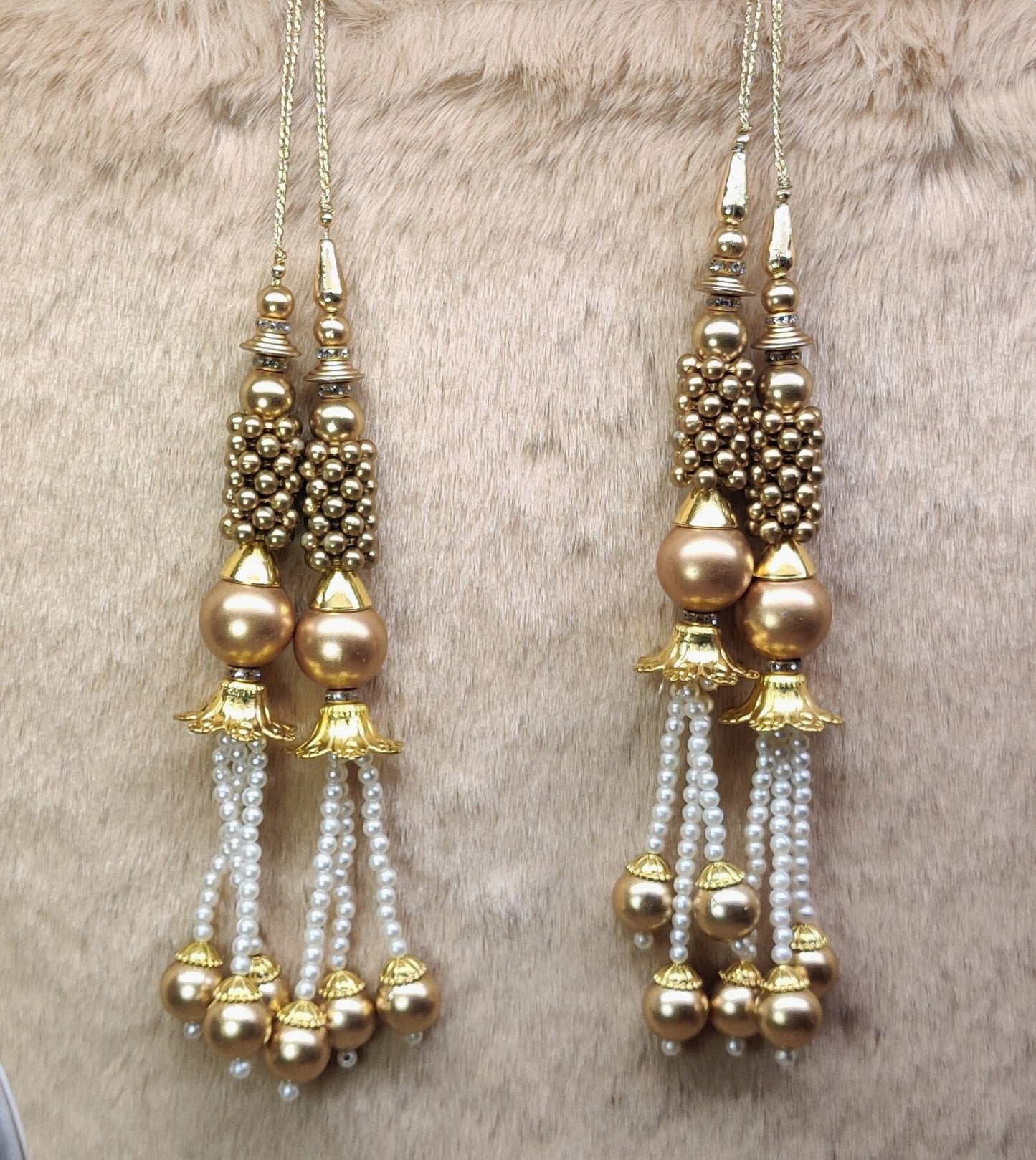 Indian Handmade Latkan for Saree Blouse Lehenga HandBags Dupatta Decoration Bridal Tassel Wedding dress for Women pair of 2 pcs