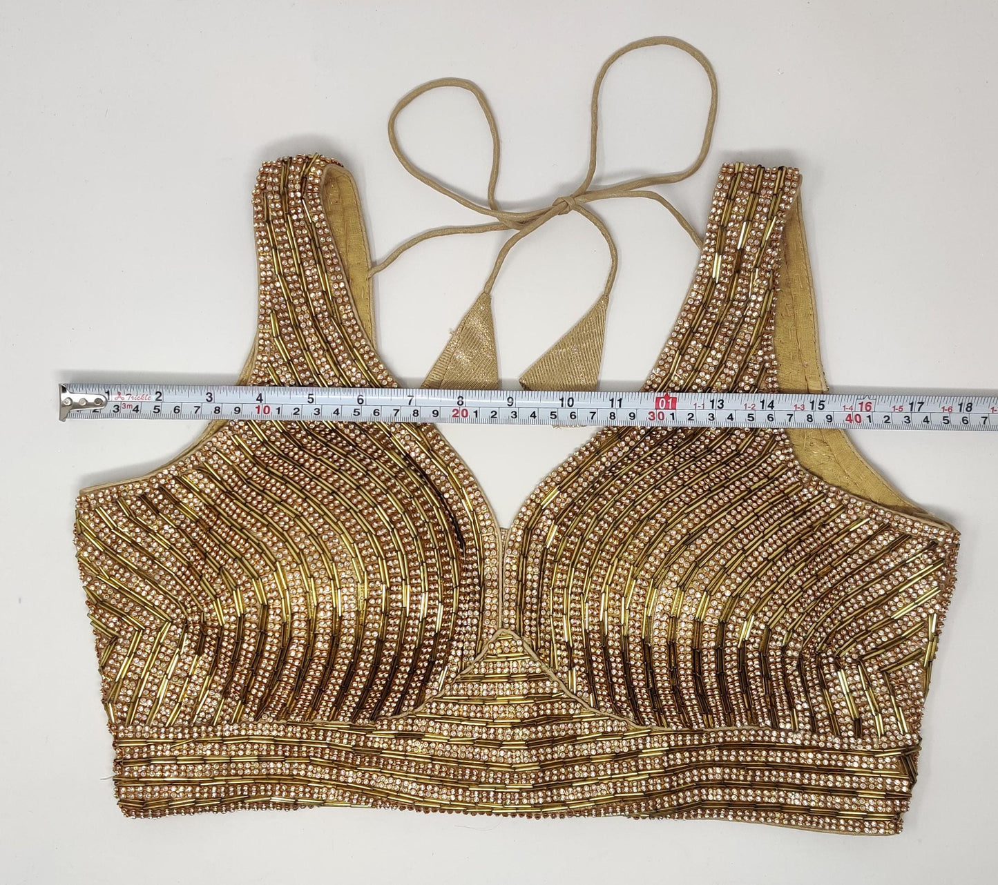 Indian designer heavy Beaded stitched blouse, Golden colour, Readymade Indian Bridal Saree Blouse, latest design blouse for women