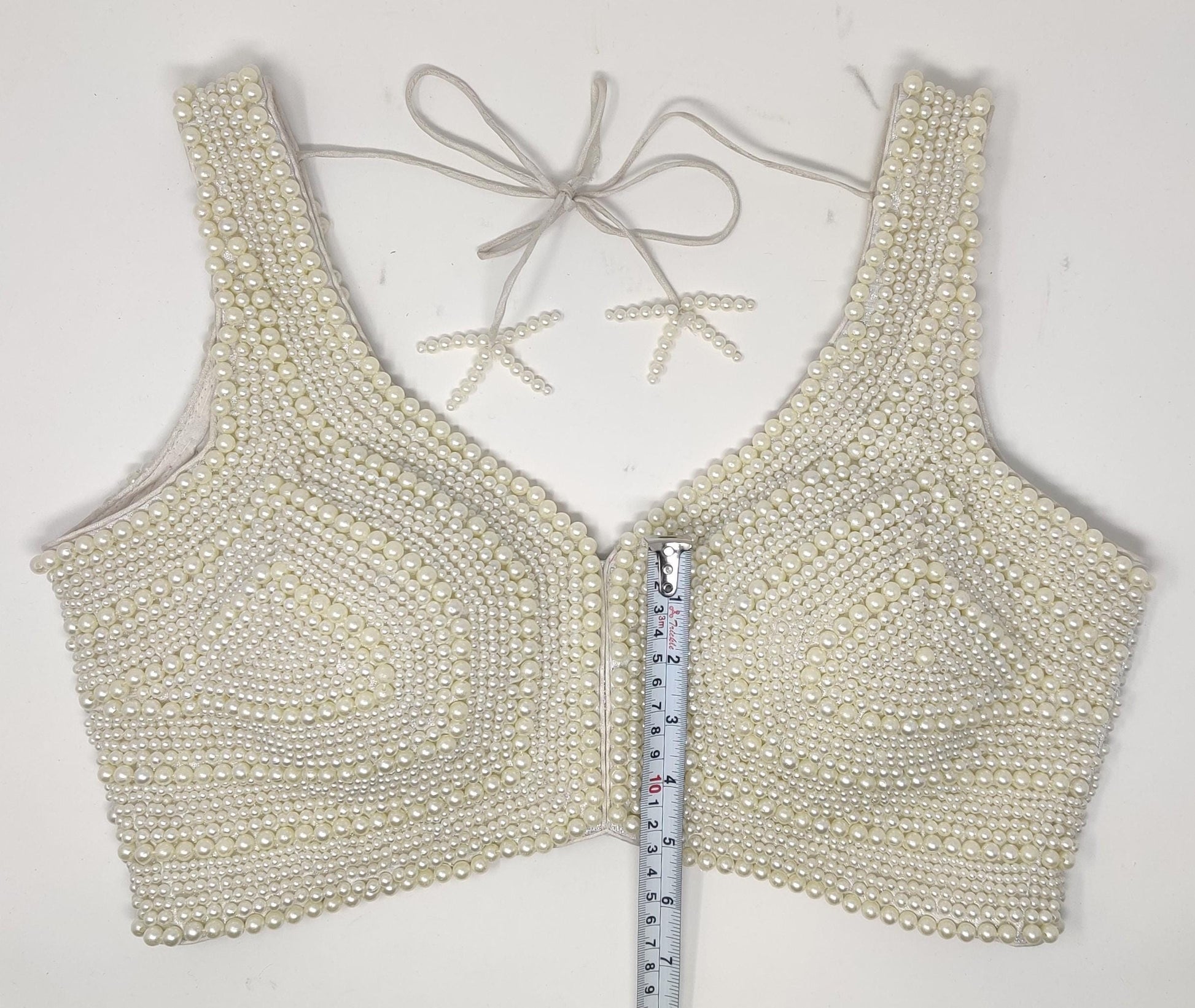 Indian designer heavy Beaded stitched blouse, Off White color, Readymade Indian Bridal Saree Blouse, latest design blouse for women