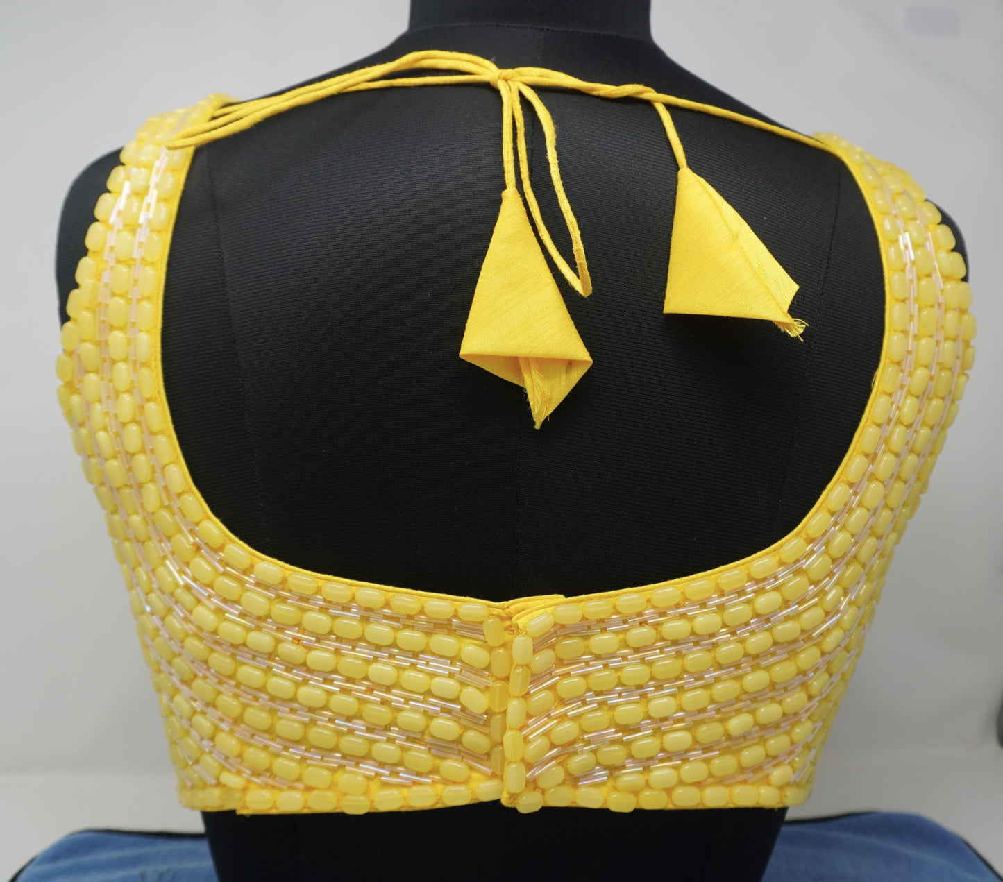 Designer Blouse, Pale Yellow color, heavy Beaded, Ready to wear, Best seller, Indian Bridal Saree Blouse, Christmas, latest design for women