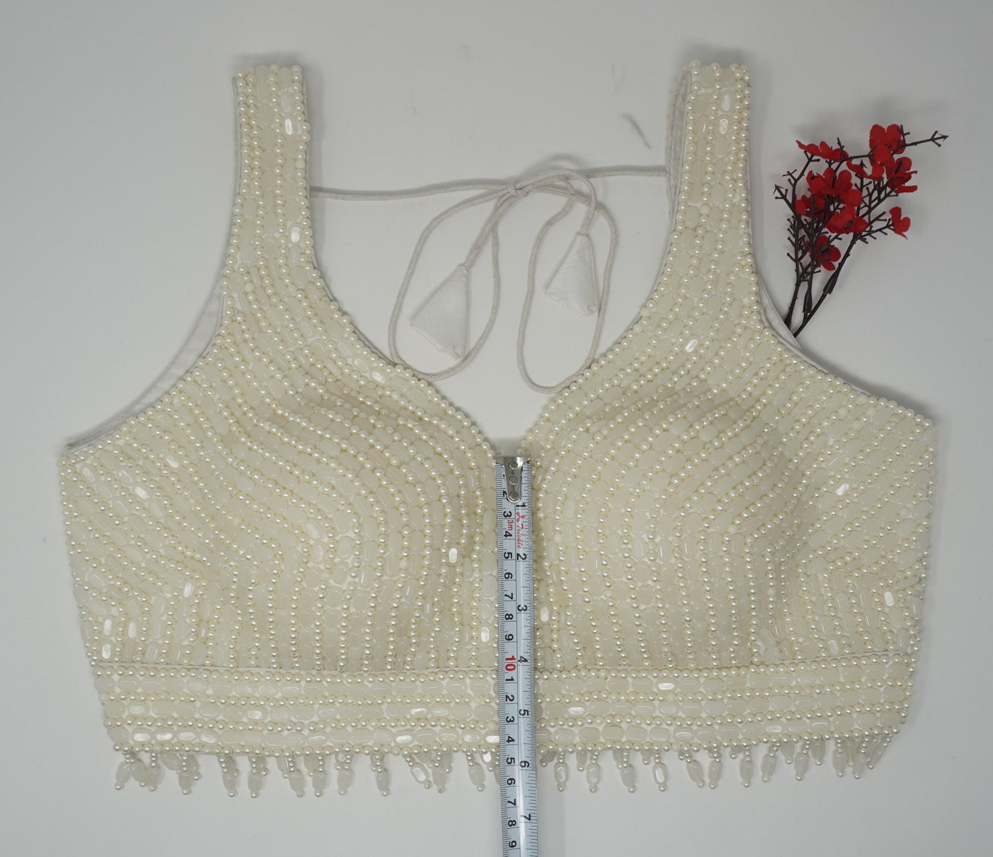 Designer Blouse, White color, heavy Beaded, Ready to wear, Best seller, Indian Bridal Saree Blouse, Christmas, latest design for women