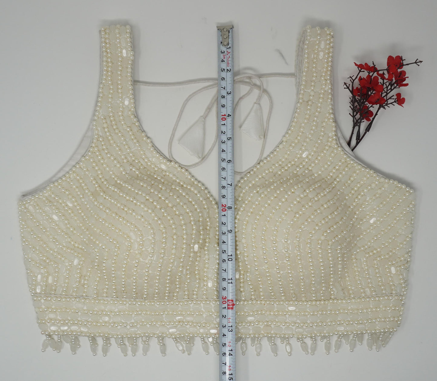 Designer Blouse, White color, heavy Beaded, Ready to wear, Best seller, Indian Bridal Saree Blouse, Christmas, latest design for women