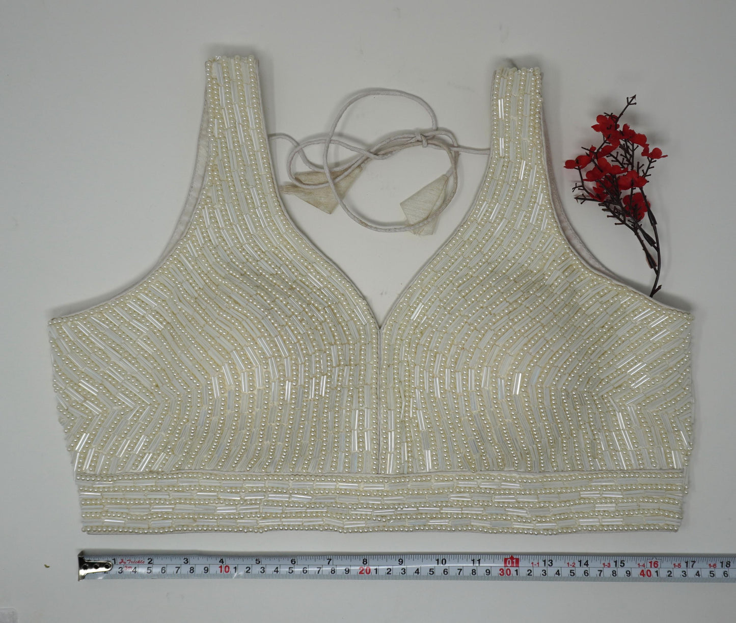 Designer Blouse, White color, heavy Beaded, Ready to wear, Best seller, Indian Bridal Saree Blouse, Christmas, latest design for women