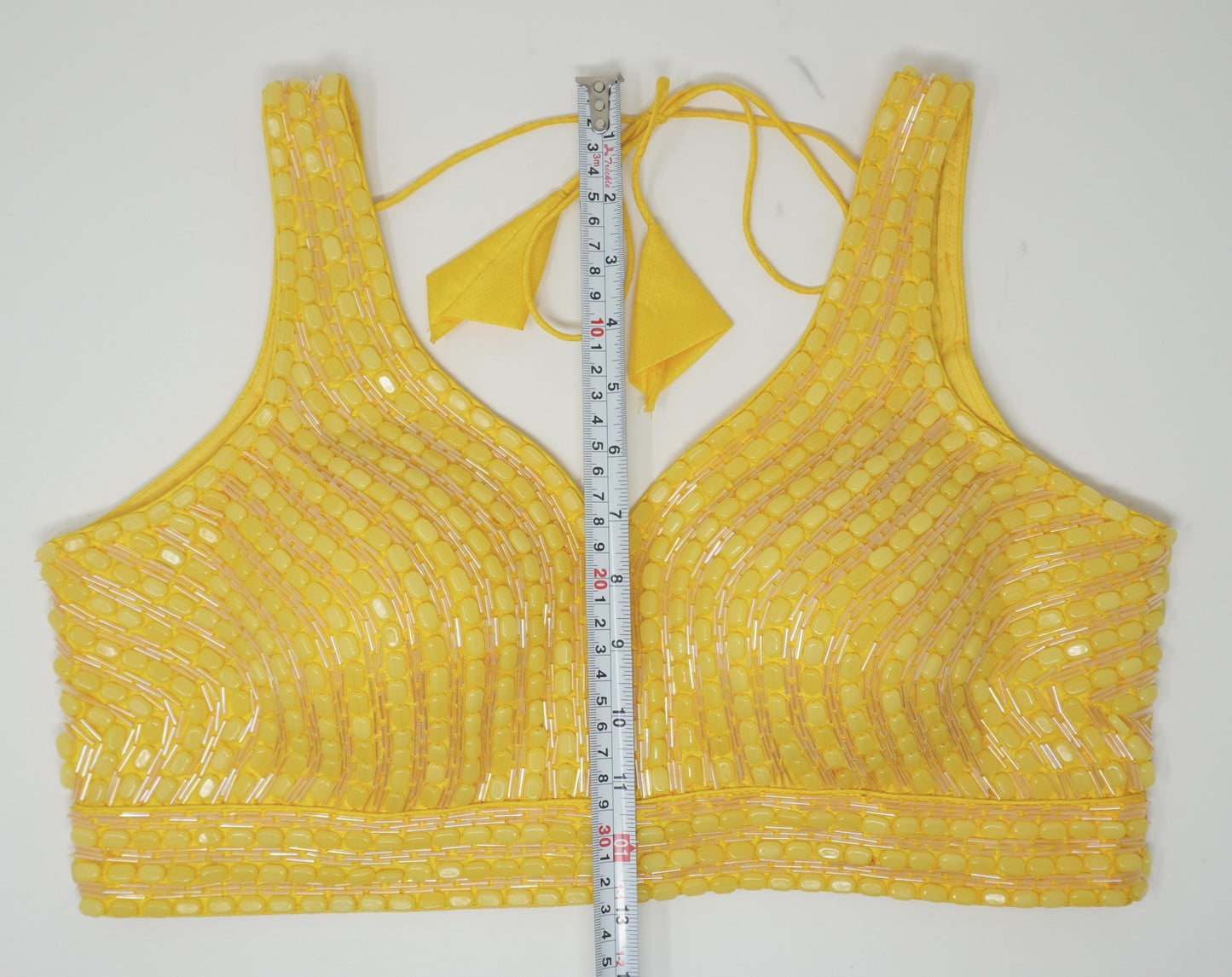 Designer Blouse, Pale Yellow color, heavy Beaded, Ready to wear, Best seller, Indian Bridal Saree Blouse, Christmas, latest design for women