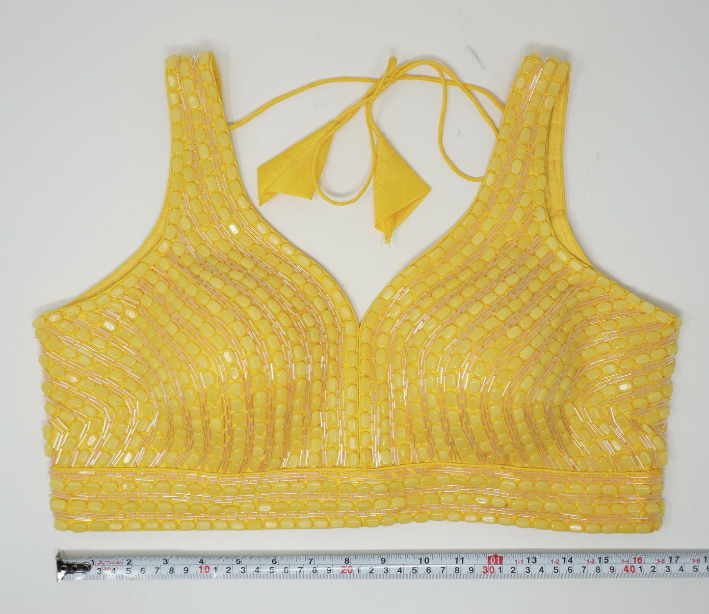Designer Blouse, Pale Yellow color, heavy Beaded, Ready to wear, Best seller, Indian Bridal Saree Blouse, Christmas, latest design for women
