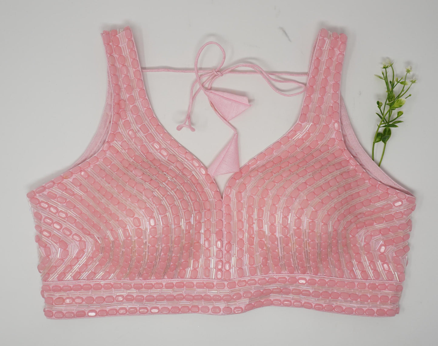Designer Blouse, Pink color, heavy Beaded, Ready to wear, Best seller, Indian Bridal Saree Blouse, Christmas, latest design for women