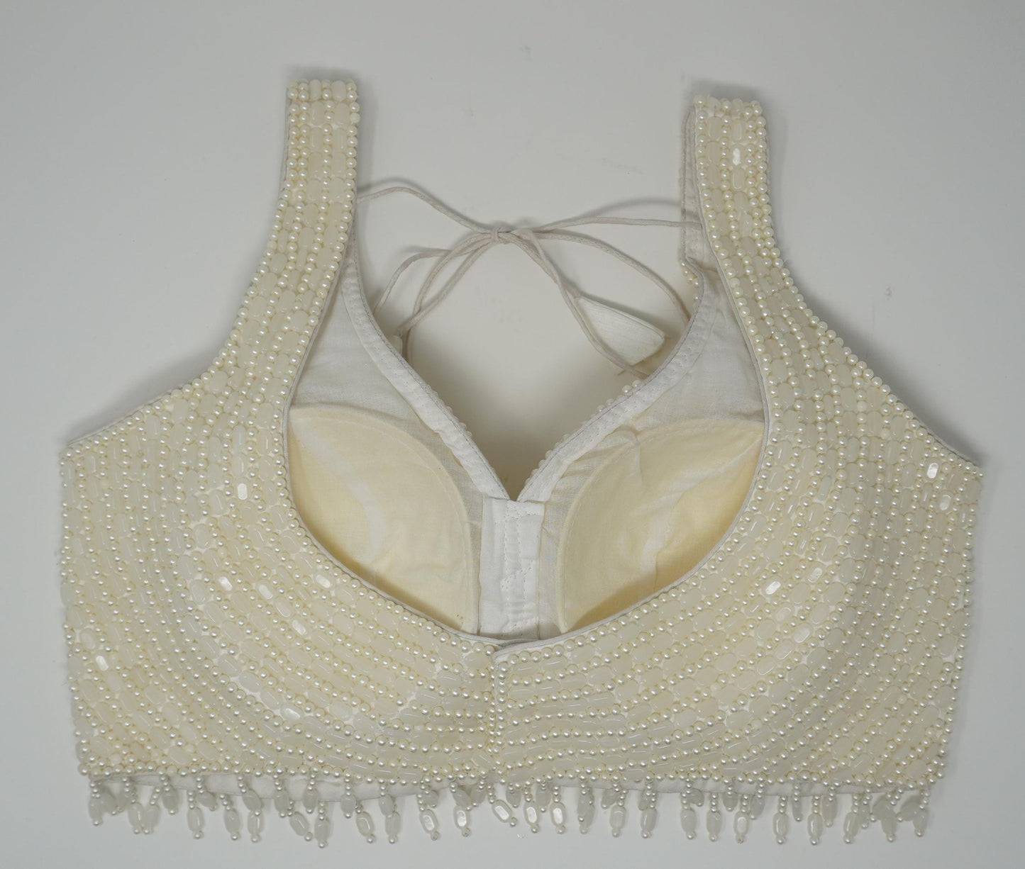 Designer Blouse, White color, heavy Beaded, Ready to wear, Best seller, Indian Bridal Saree Blouse, Christmas, latest design for women