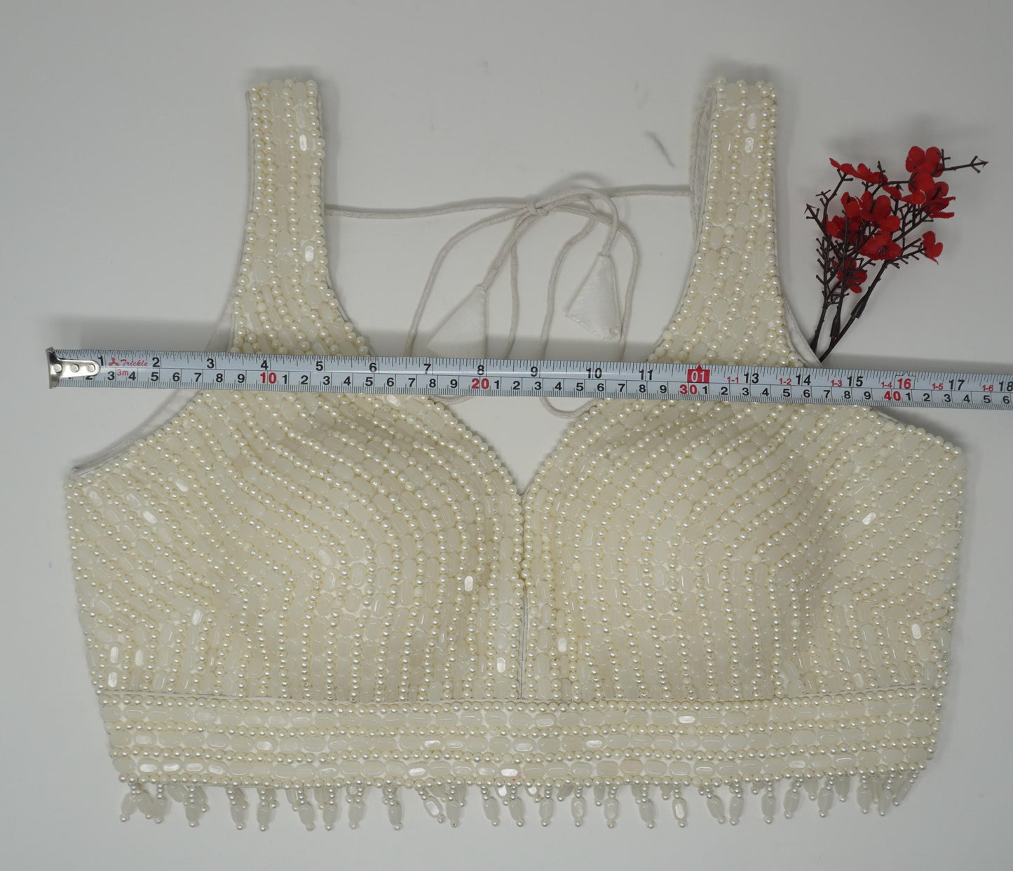 Designer Blouse, White color, heavy Beaded, Ready to wear, Best seller, Indian Bridal Saree Blouse, Christmas, latest design for women