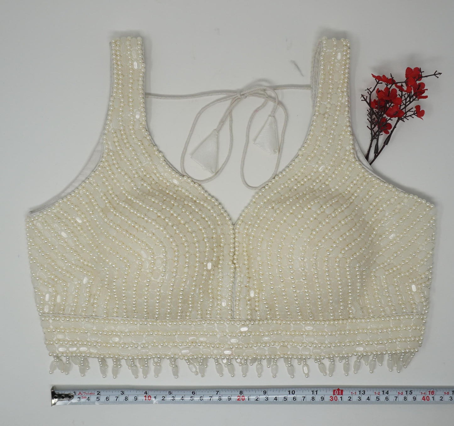 Designer Blouse, White color, heavy Beaded, Ready to wear, Best seller, Indian Bridal Saree Blouse, Christmas, latest design for women