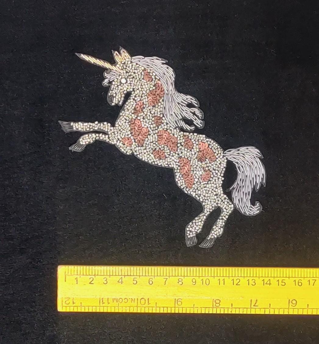 Handmade Indian Beaded Shoulder Applique Patch - Sewing Embellishment for Dresses, Cushions, Crafting, and Bags, 1 Piece