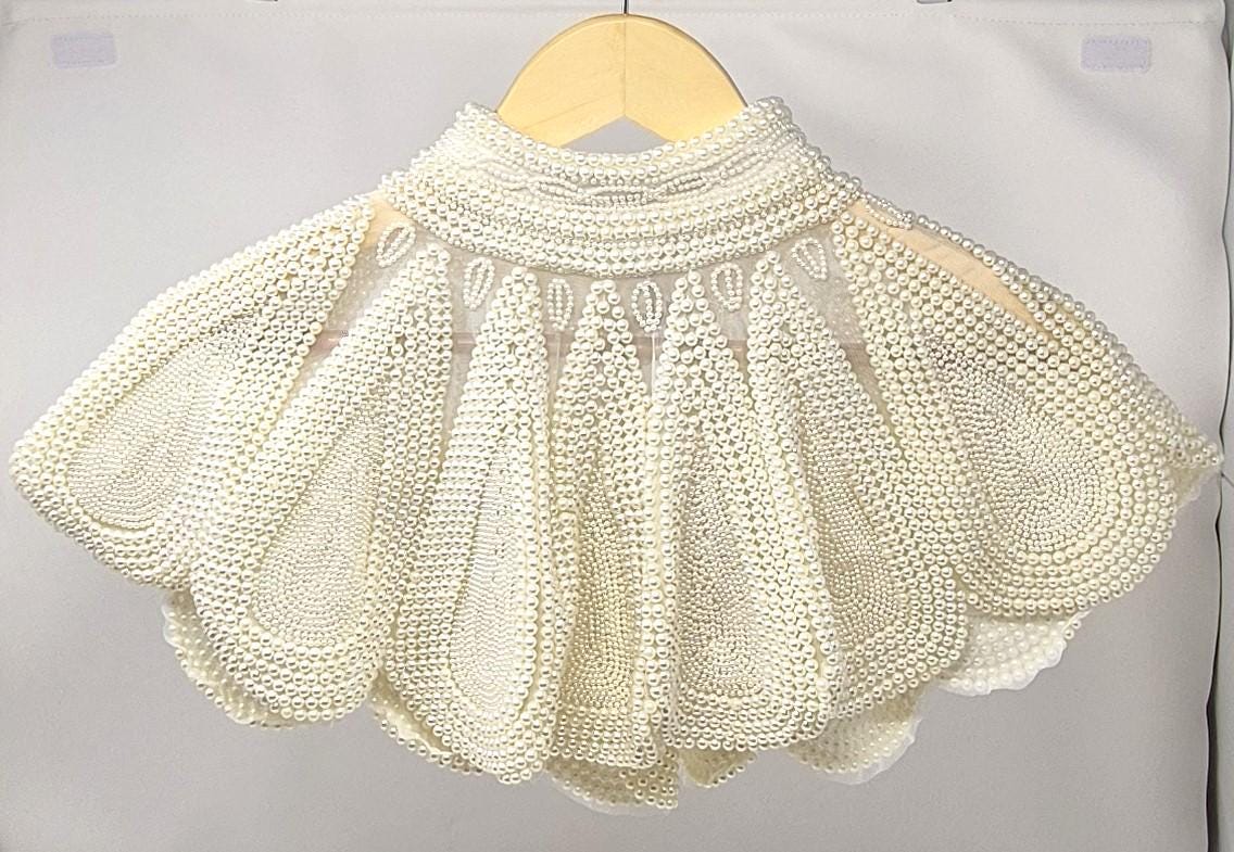 White beaded Bridal Shrug Bolero Beaded Shoulder Wrap Shawl for Weddings and Evening Wear for Brides