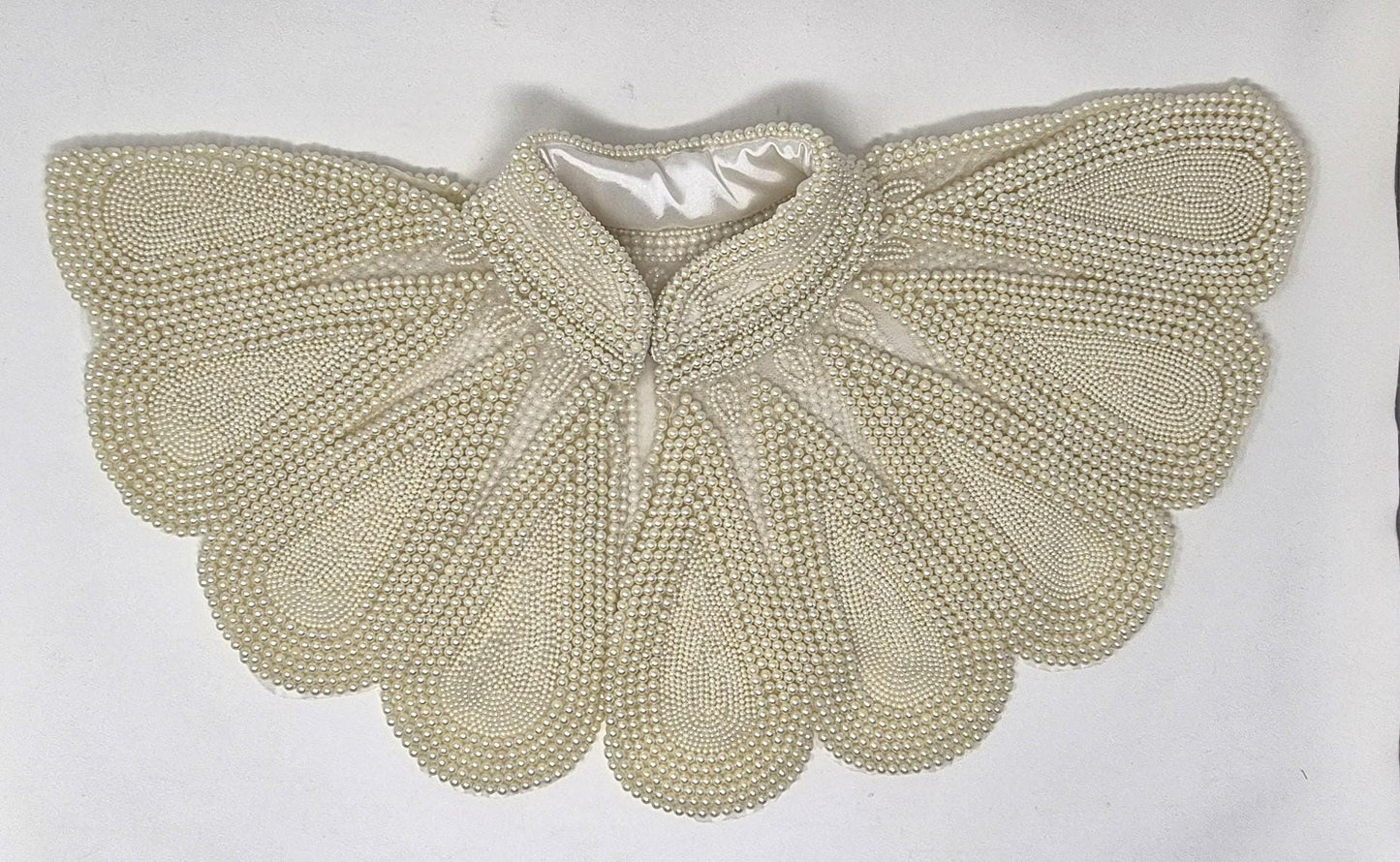 White beaded Bridal Shrug Bolero Beaded Shoulder Wrap Shawl for Weddings and Evening Wear for Brides