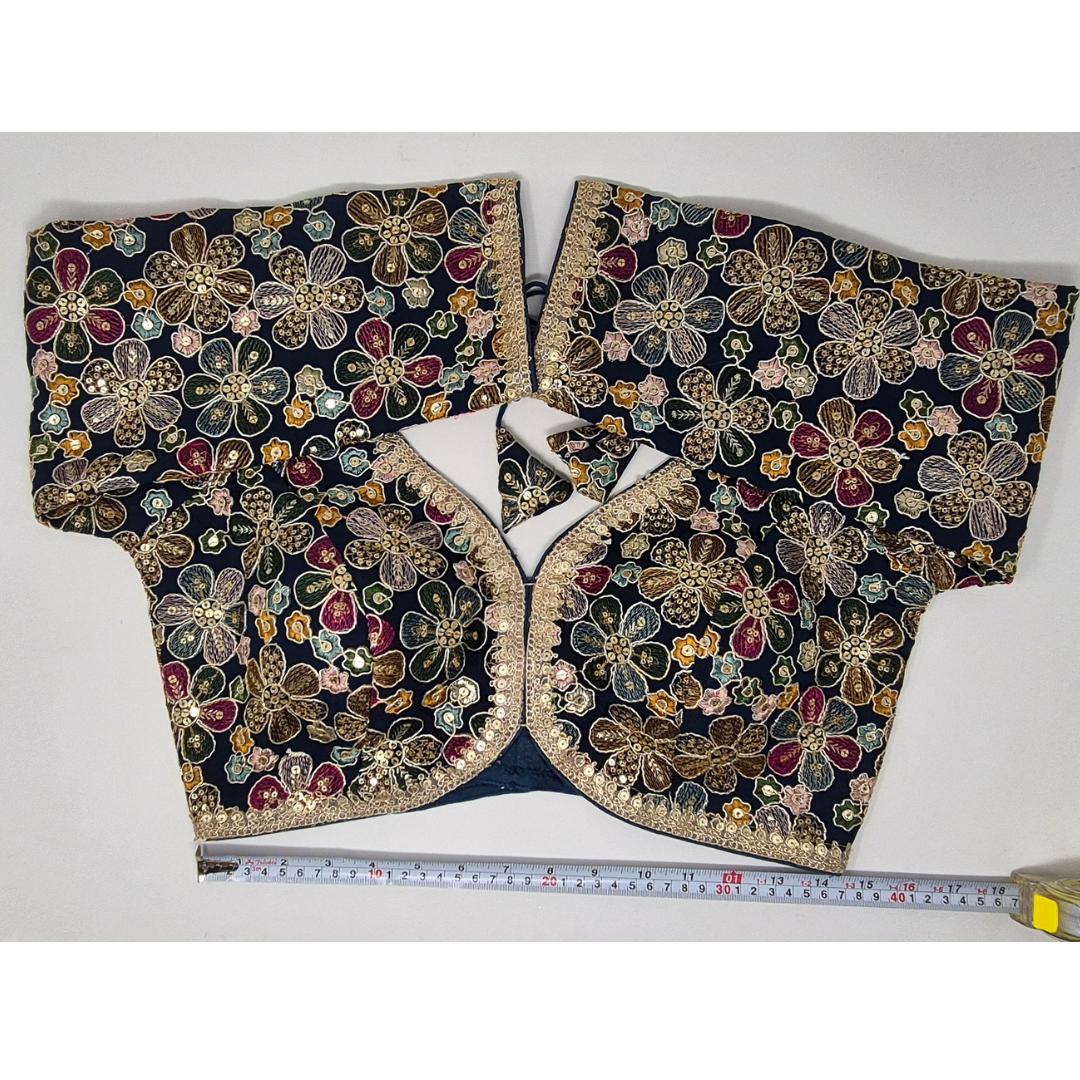 Indian designer Dark Green color Sequin Embroidered stitched blouse, Readymade Indian Bridal Saree Blouse, latest design blouse for women