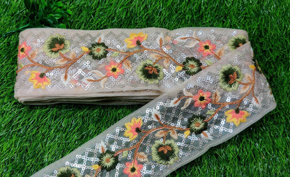 9 yard 6.5 cm wide Indian Saree Border Boho Lace Embroidery Ribbon Cushion Table runner curtains wedding Sewing Crafting Trim Headbands