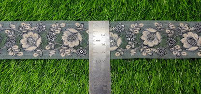 9 yard 4.5 cm wide Indian Saree Border Boho Lace Embroidery Ribbon Cushion Table runner curtains wedding Sewing Crafting Trim Headbands