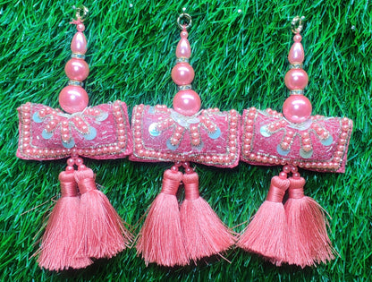 Indian Handmade Latkan Tassels for Saree Blouse Lehenga HandBags Hangings Dupatta Decoration Bridal Wedding dress for Women pair of 2 pcs