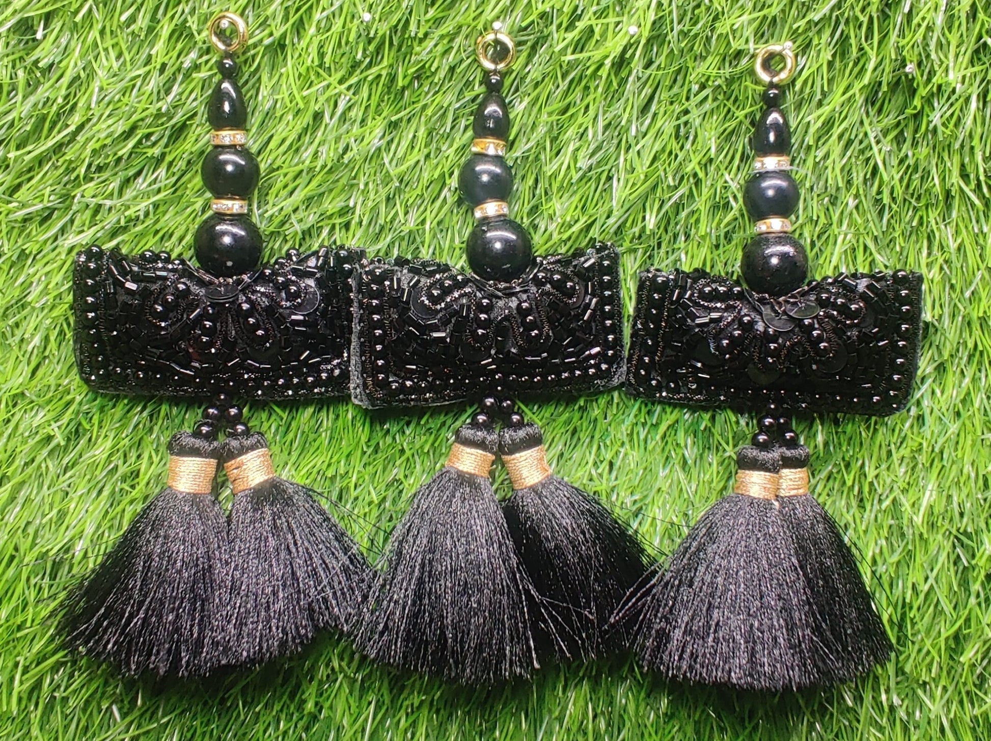 Indian Handmade Latkan Tassels for Saree Blouse Lehenga HandBags Hangings Dupatta Decoration Bridal Wedding dress for Women pair of 2 pcs