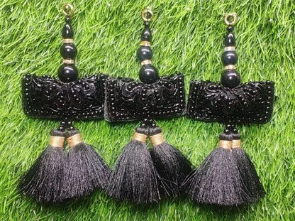 Indian Handmade Latkan Tassels for Saree Blouse Lehenga HandBags Hangings Dupatta Decoration Bridal Wedding dress for Women pair of 2 pcs