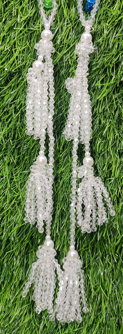 Indian Handmade Latkan Tassels for Saree Blouse Lehenga HandBags Hangings Dupatta Decoration Bridal Wedding dress for Women pair of 2 pcs