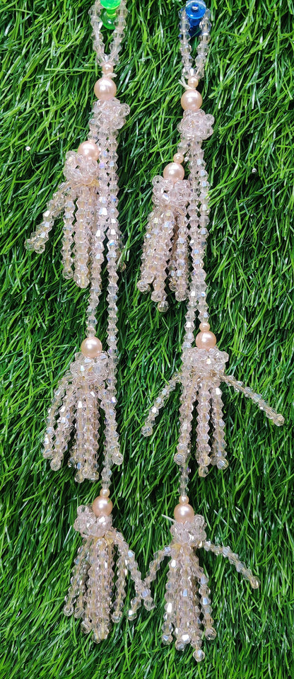 Indian Handmade Latkan Tassels for Saree Blouse Lehenga HandBags Hangings Dupatta Decoration Bridal Wedding dress for Women pair of 2 pcs