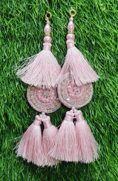 Indian Handmade Latkan Tassels for Saree Blouse Lehenga HandBags Hangings Dupatta Decoration Bridal Wedding dress for Women pair of 2 pcs