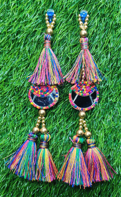 Indian Handmade Latkan Tassels for Saree Blouse Lehenga HandBags Hangings Dupatta Decoration Bridal Wedding dress for Women pair of 2 pcs