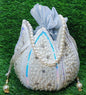 Indian Women Heavy Beaded Fashion Handmade Potli Bag, Ethnic Wedding And Festivals, hand bag, Bridal Bag Embellished With Beads & Pearls