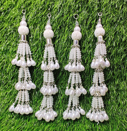 Indian Handmade Latkan Tassels for Saree Blouse Lehenga HandBags Hangings Dupatta Decoration Bridal Wedding dress for Women pair of 2 pcs