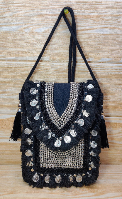 Indian Banjara Bag, Embroidered Bag, Hippie Bag, Shoulder Bag, Sling Bag, Crossbody Bag, Ethnic Bag, Boho Bag, Bohemian gift, Beaded