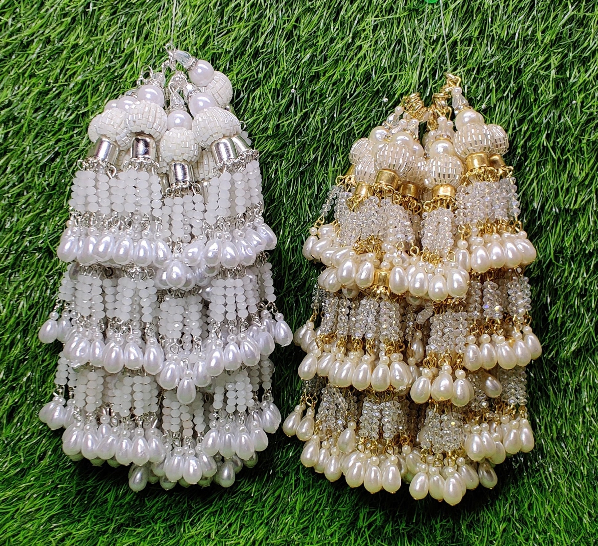 Indian Handmade Latkan Tassels for Saree Blouse Lehenga HandBags Hangings Dupatta Decoration Bridal Wedding dress for Women pair of 2 pcs