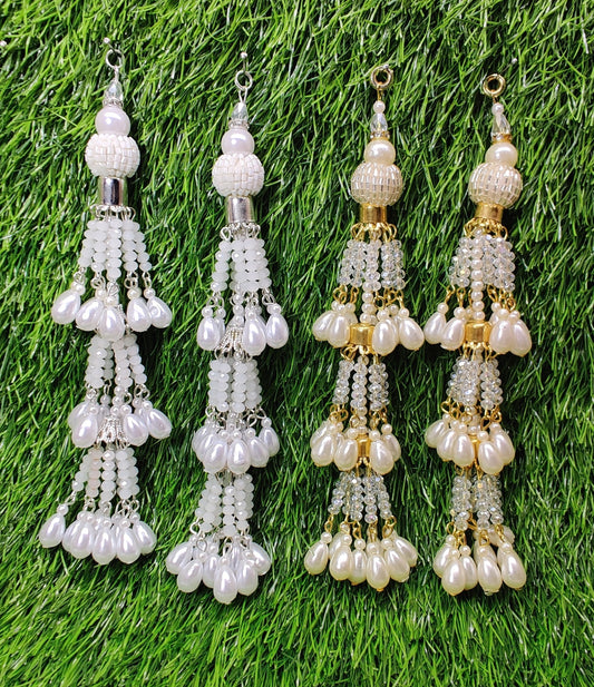 Indian Handmade Latkan Tassels for Saree Blouse Lehenga HandBags Hangings Dupatta Decoration Bridal Wedding dress for Women pair of 2 pcs