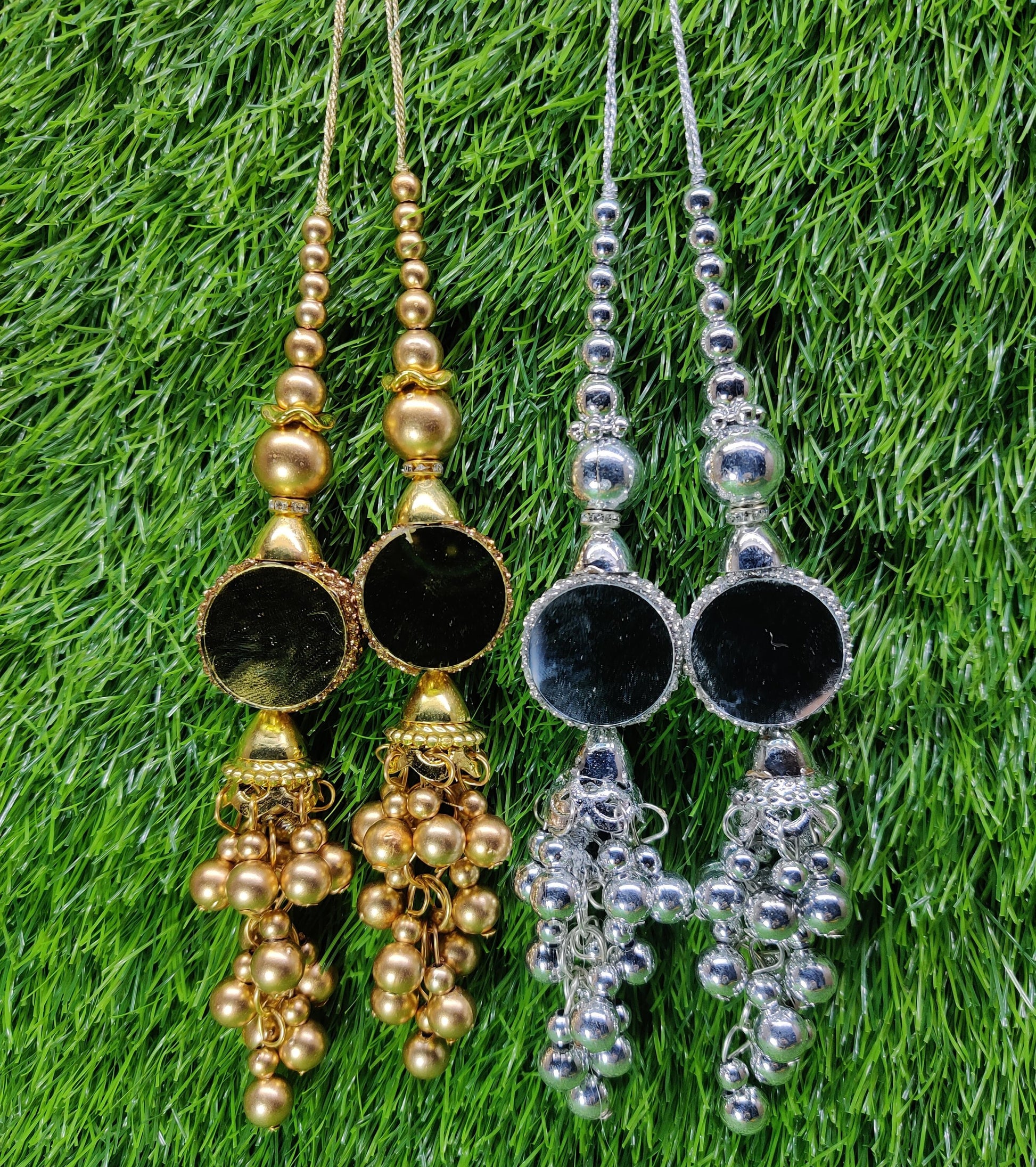 Indian Handmade Latkan Tassels for Saree Blouse Lehenga HandBags Hangings Dupatta Decoration Bridal Wedding dress for Women pair of 2 pcs