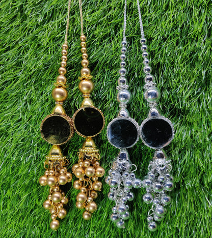 Indian Handmade Latkan Tassels for Saree Blouse Lehenga HandBags Hangings Dupatta Decoration Bridal Wedding dress for Women pair of 2 pcs