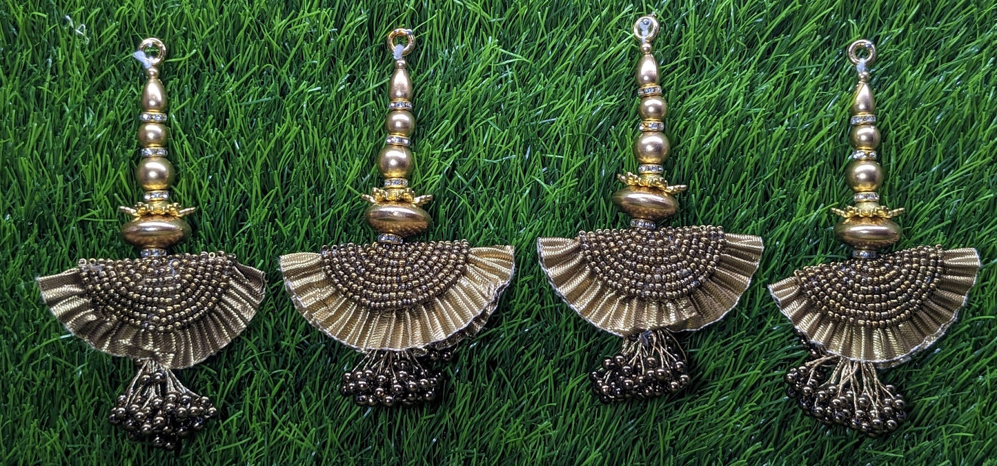 Indian Handmade Beaded Latkan Tassels for Saree Blouse HandBags Hangings Dupatta Bridal Wedding dress for Women pair of 2 pcs