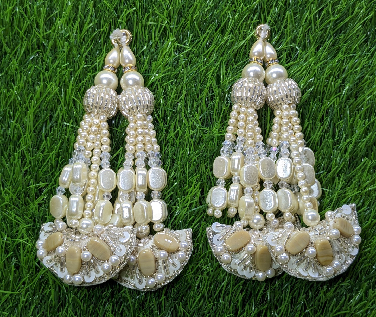 Indian Handmade Beaded Latkan Tassels for Saree blouse HandBags Hangings Dupatta Bridal Wedding dress for Women pair of 2 pcs