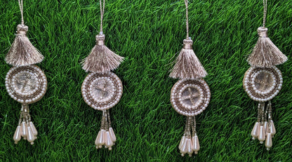 Indian Handmade Latkan Tassels for Saree Blouse HandBags Hangings Dupatta Decoration Bridal Wedding dress for Women pair of 2 pcs