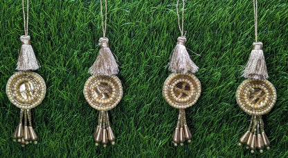 Indian Handmade Latkan Tassels for Saree Blouse HandBags Hangings Dupatta Decoration Bridal Wedding dress for Women pair of 2 pcs