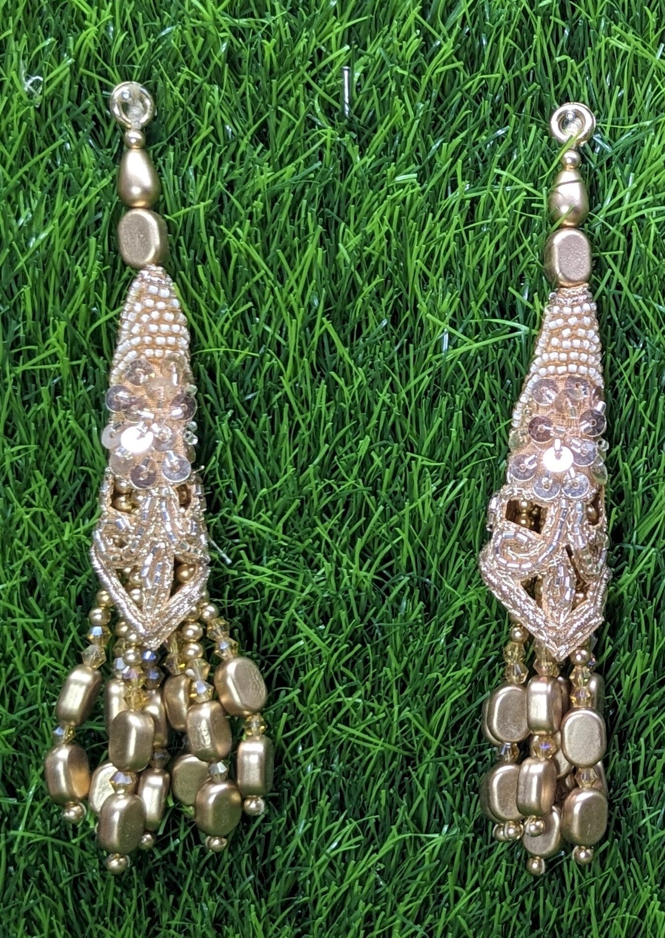 Indian Handmade Beaded Latkan Tassels for Saree blouse HandBags Hangings Dupatta Bridal Wedding dress for Women pair of 2 pcs