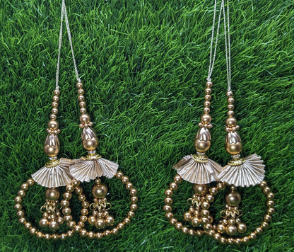 Indian Handmade Latkan Tassels for Saree Blouse Lehenga HandBags Hangings Dupatta Decoration Bridal Wedding dress for Women pair of 2 pcs
